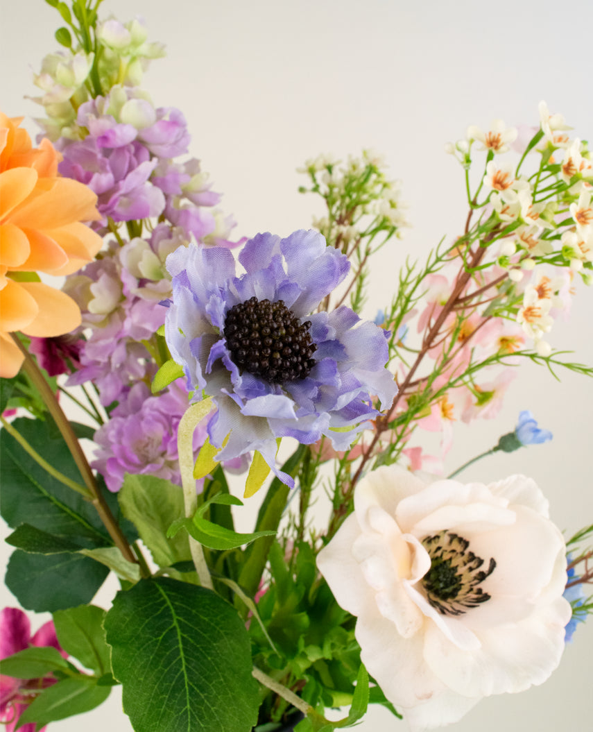 Zijden kunstbloemen boeket Bloom & Glow