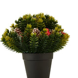 Kunstkerstplant met dennenappels in pot "Elva" 14 cm