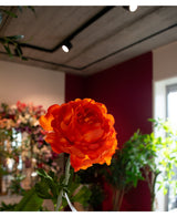 Kunstbloem Ranunculus 51 cm donker oranje
