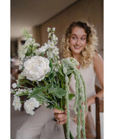 Kunstboeket Zijde White Flora 80 cm