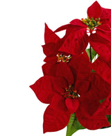 Kunstplant Kerstster 44 cm rood