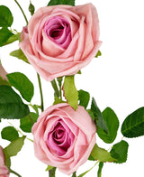 Kunstrozentak dubbel Real Touch roze 80cm