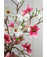 Kunsttak Magnolia kleinbloemig 89 cm wit