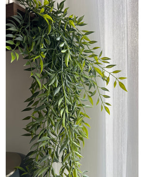 Kunst hangplant Bamboe 90 cm