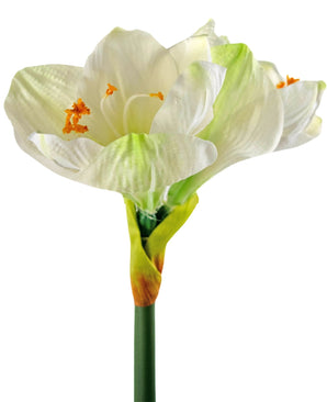 Fleur artificielle Amaryllis blanche 66 cm