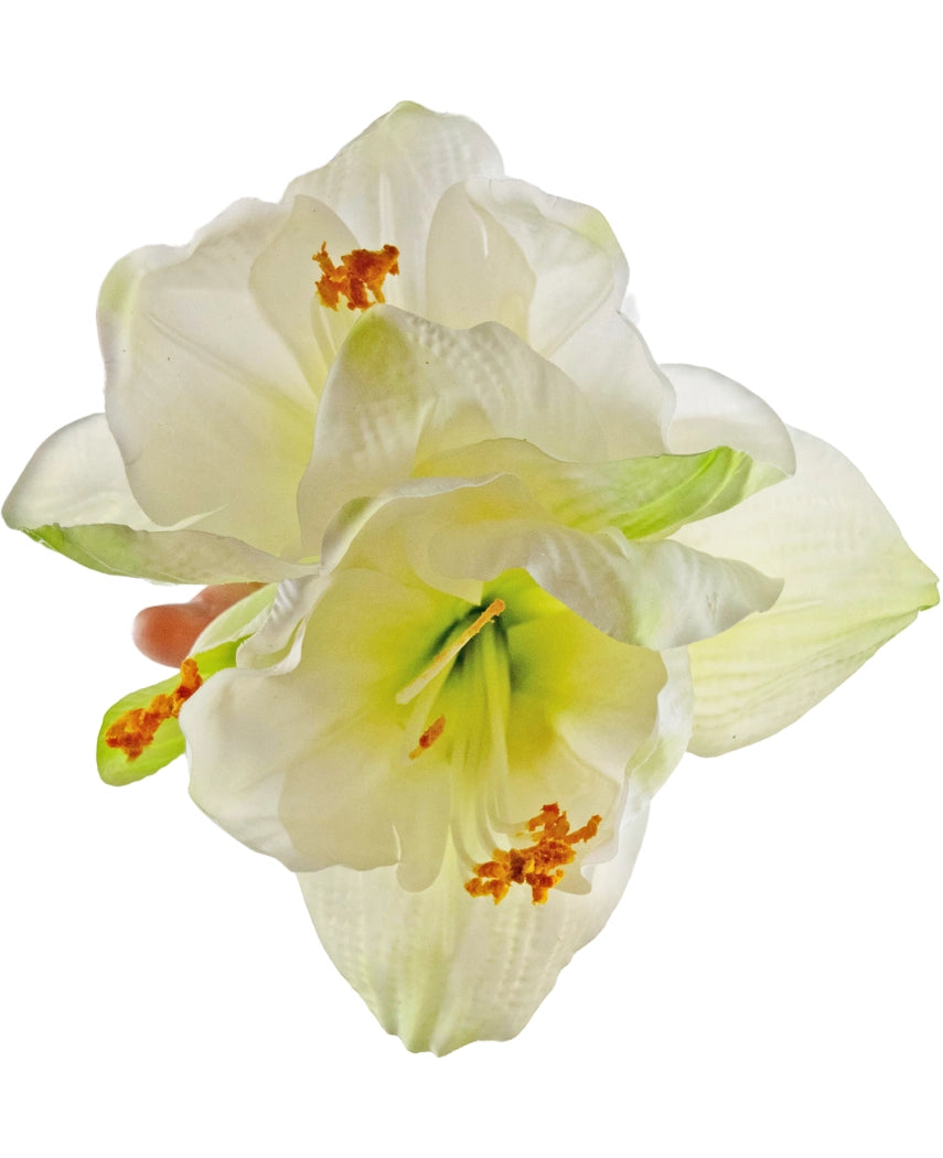 Kunstbloem Amaryllis Real Touch wit 66 cm