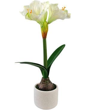 Fleur artificielle Amaryllis blanche 48 cm