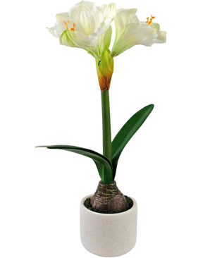 Kunstbloem Amaryllis wit 48 cm