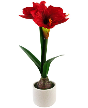 Fleur artificielle Amaryllis rouge 48 cm