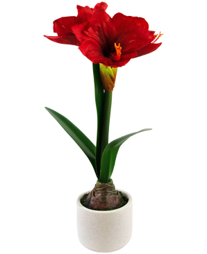 Fleur artificielle Amaryllis rouge 48 cm