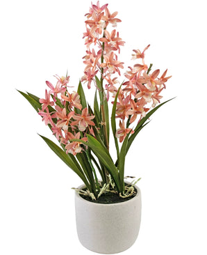 Plante artificielle Cymbidium 58 cm rose