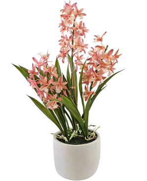 Kunstplant Cymbidium 58 cm roze