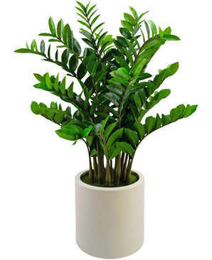 Plante artificielle Zamioculcas prête à l'emploi en pot beige 120 cm