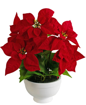 Plante artificielle étoile de Noël 44 cm rouge