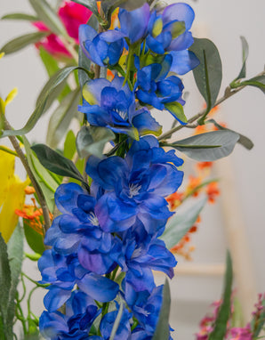 Kunstbloem Delphinium 79 cm blauw