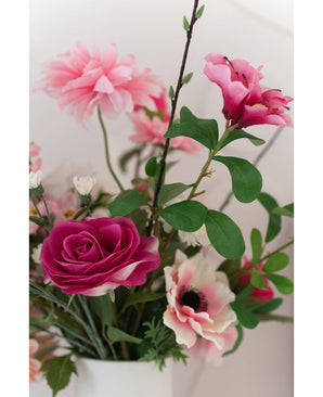 Kunstroos  Real Touch 56 cm roze