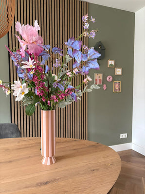 Zijden kunstbloemen boeket Amethyst Romance