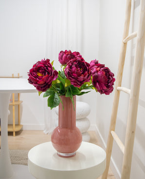 Bouquet artificiel Pivoine Aubergine 39 cm