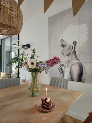 Zijden kunstbloemen boeket Lavender Dreams