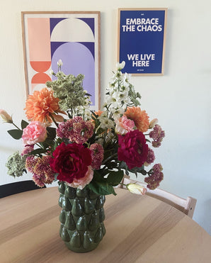Zijden kunstbloemen boeket The Wild Bunch