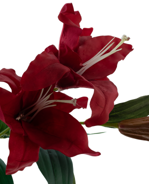 Kunstbloem Lelie Real Touch rood 95 cm