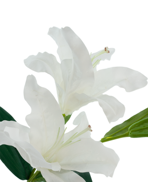 Kunstbloem Lelie Real Touch wit 95 cm