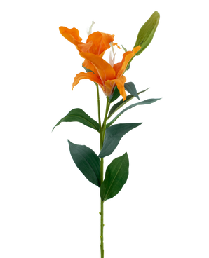 Kunstbloem Lelie Real Touch oranje 95 cm