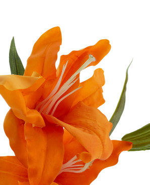 Kunstbloem Lelie Real Touch oranje 95 cm