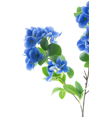 Kunstbloem Sneeuwbal Real Touch Blauw 80 cm