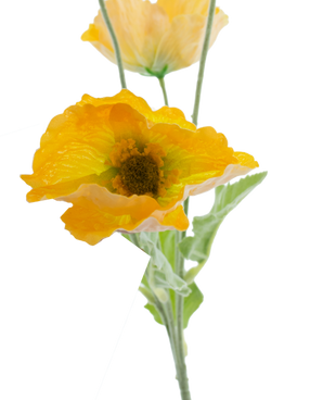 Kunstbloem Poppy Real Touch geel 60 cm