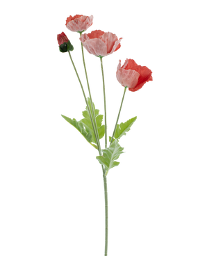 Kunstbloem Poppy Real Touch rood 60 cm