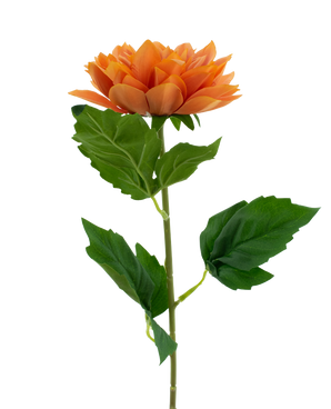Kunstbloem Dahlia Real Touch oranje 54 cm