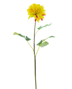 Kunstbloem Dahlia Real Touch Geel 73 cm