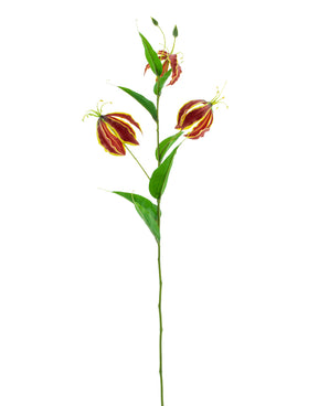 Kunstbloem Gloriosa Real Touch Rood 75 cm