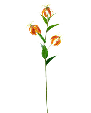 Kunstbloem Gloriosa Real Touch Oranje 75 cm