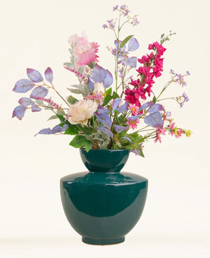 Zijden kunstbloemen boeket Amethyst Romance