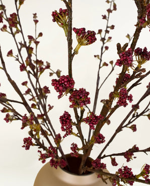 Zijden kunstbloemen boeket Callicarpa Paars