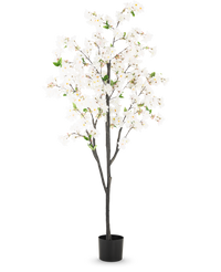 Fleur de cerisier artificielle 180 cm blanche
