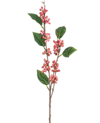 Branche artificielle Baies 64 cm rose