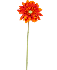 Fleur artificielle Gerbera mini 47 cm orange tendre