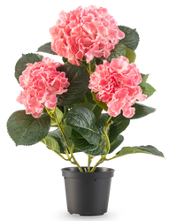 Plante artificielle Hortensia Rose 35 cm