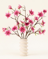 Zijden kunstbloemen boeket Magnolia roze