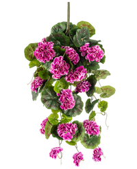 Plante suspendue artificielle Géranium 75 cm violet