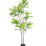 De Kunst Varen plant 210 cm is een hoge kunstplant met meerdere slanke bruine stengels en weelderige groene varenachtige bladeren, tegen een effen witte achtergrond.