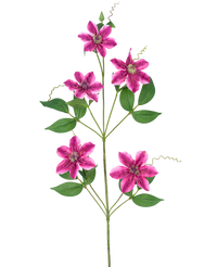 Fleur artificielle Clématite double 78 cm violette