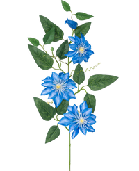 Kunstbloem Clematis groot 81 cm blauw