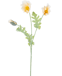 Fleur artificielle Coquelicot 73 cm crème