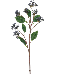 Branche artificielle Baies 64 cm bleu acier