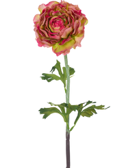 Fleur artificielle Renoncule 51 cm rose/vert