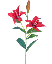Kunstbloem Lelie Real Touch rood 95 cm